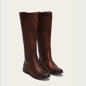 Frye Women's Boot Paige Tall Riding Boots Redwood Size 8.5